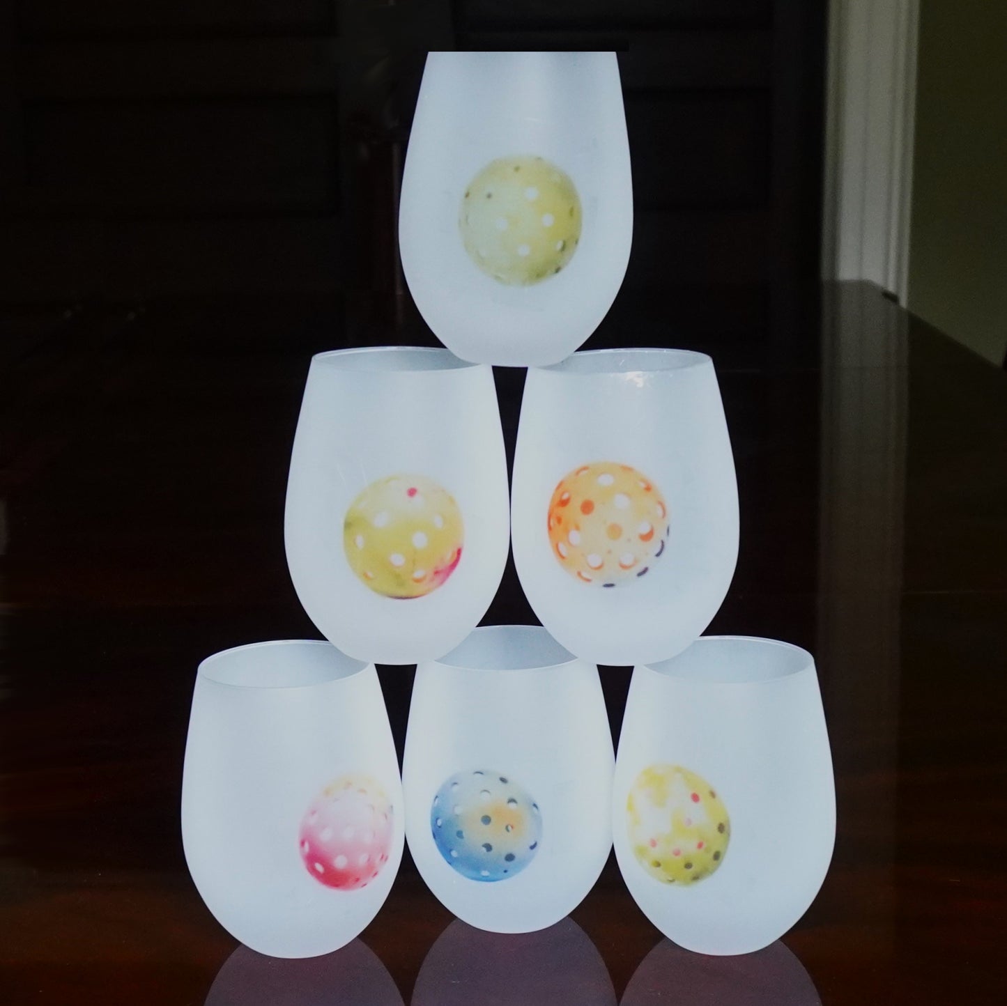 Pickleball Wine Glasses & Tote