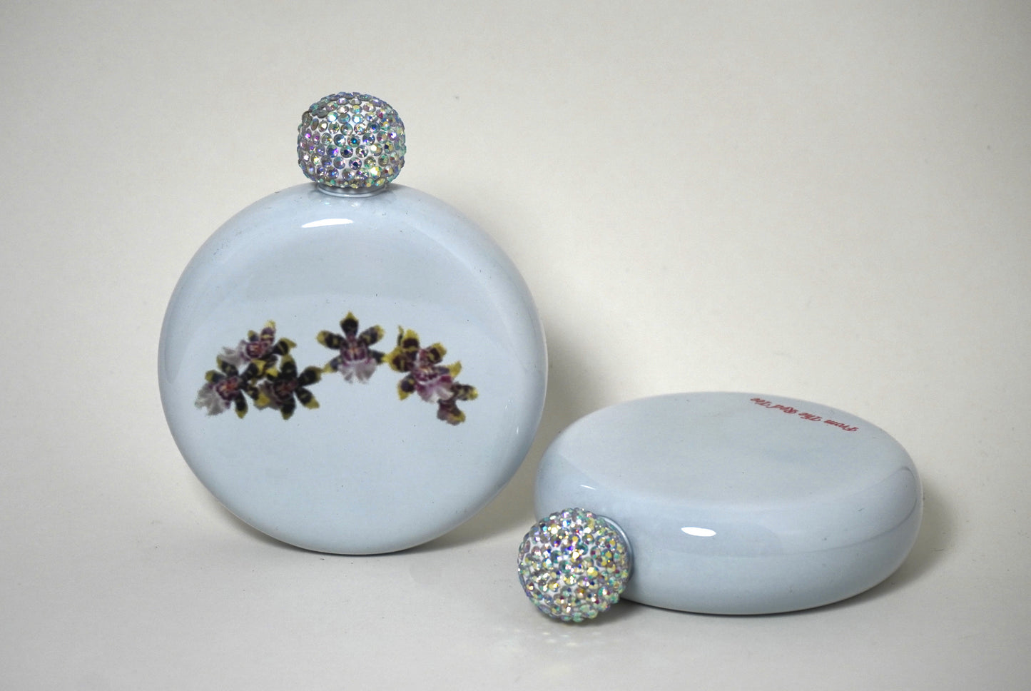 Flowered Birdie Flasks