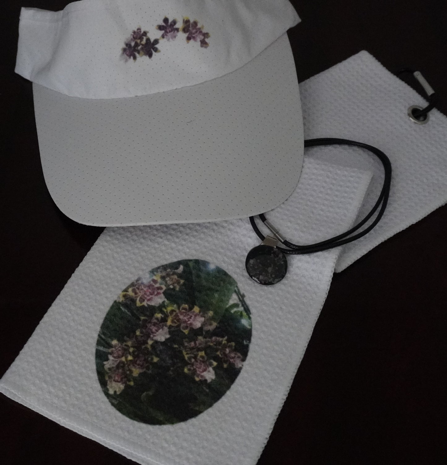 Matching Visor, Towel, & Necklace