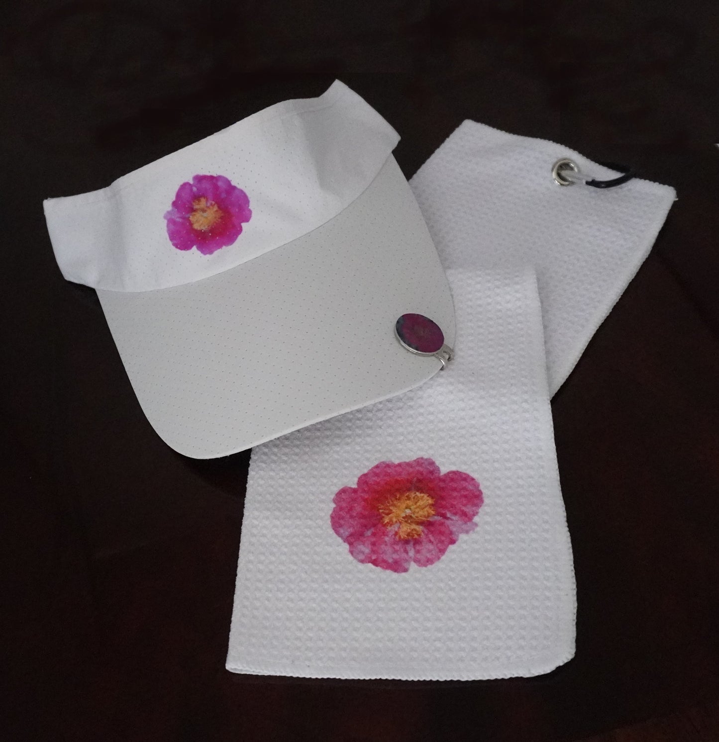 Matching Visor, Towel, & Hat Clip