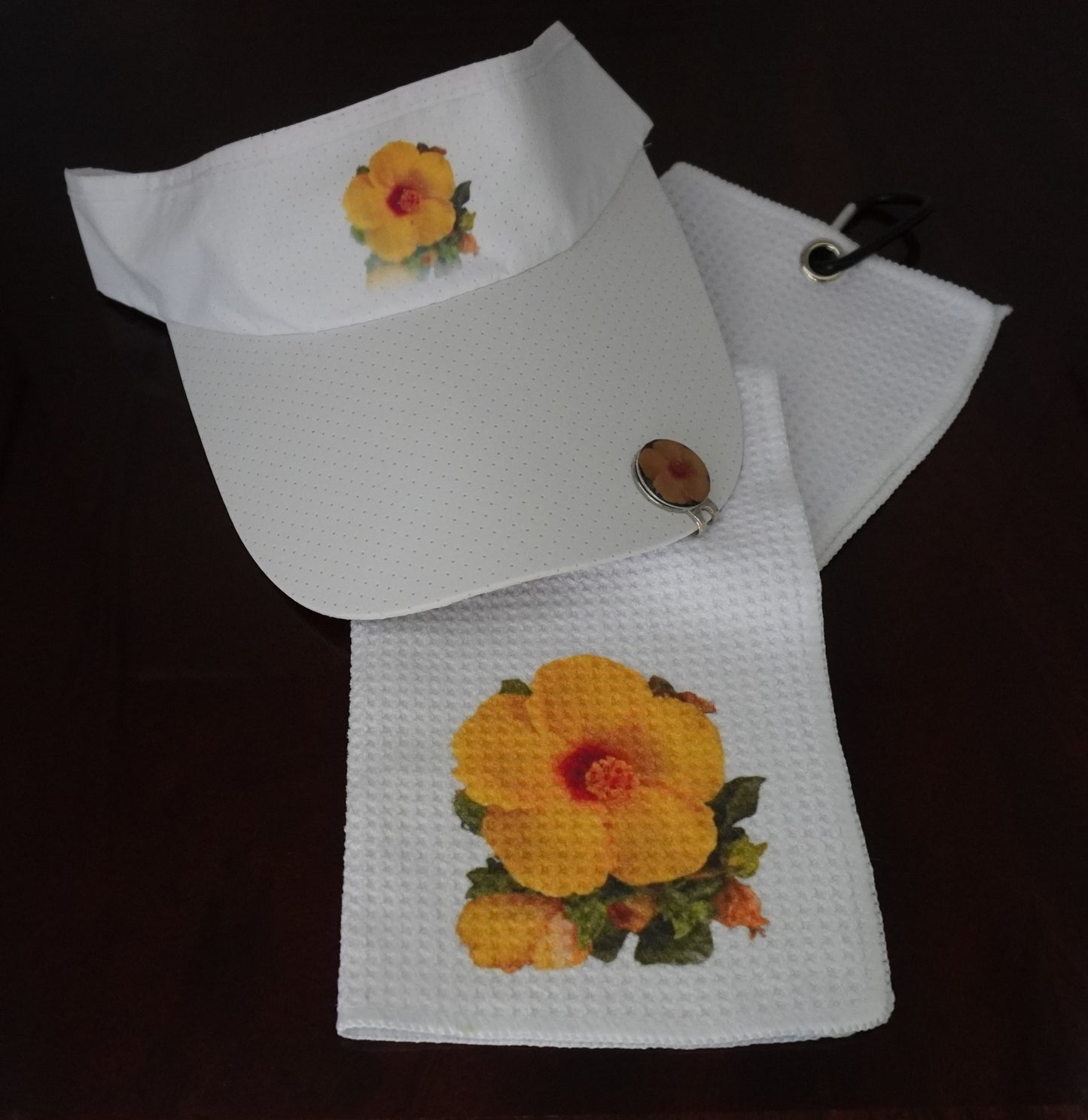 Matching Visor, Towel, & Hat Clip