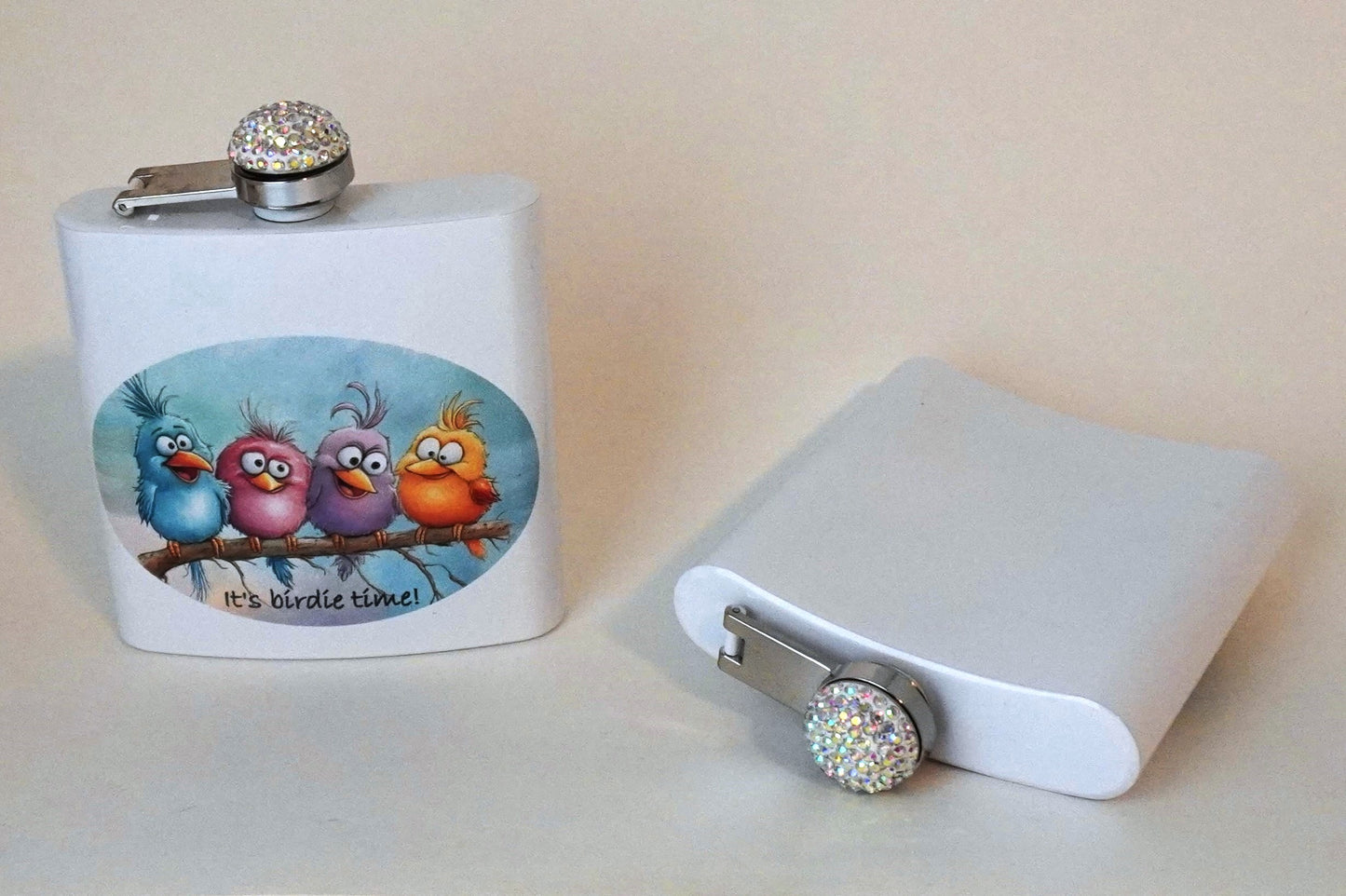 Whimsical Birdie Flasks
