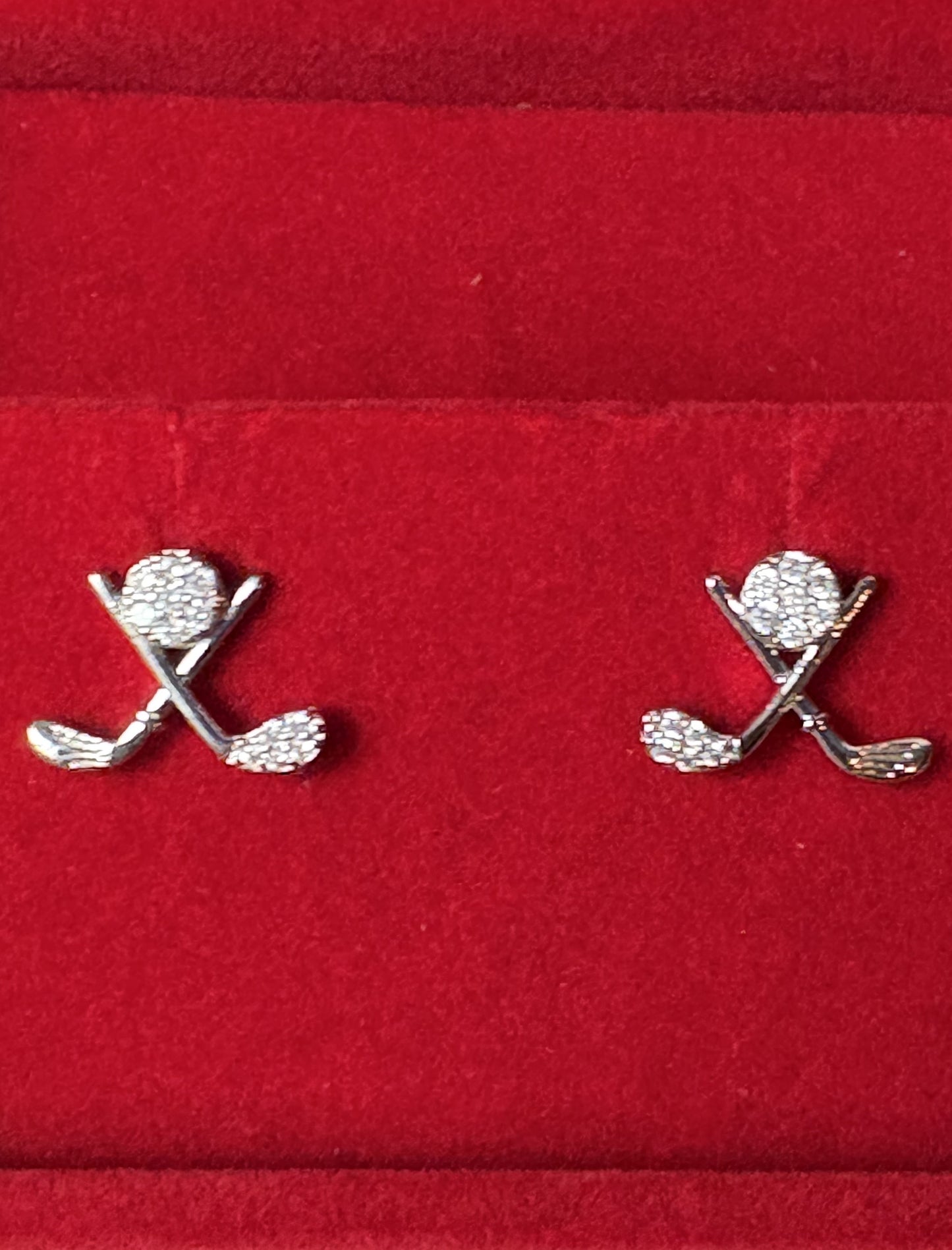 Golf Earrings (Silver Tone)