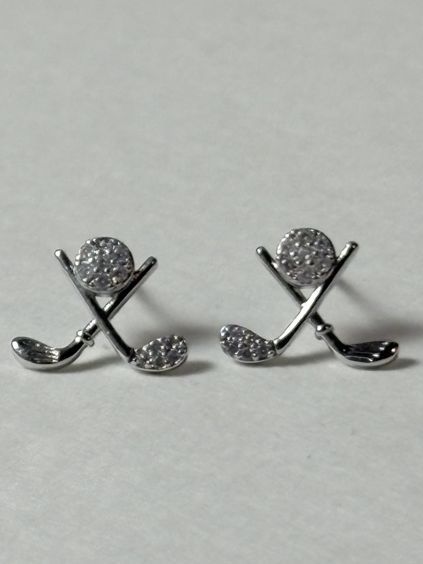 Golf Earrings (Silver Tone)